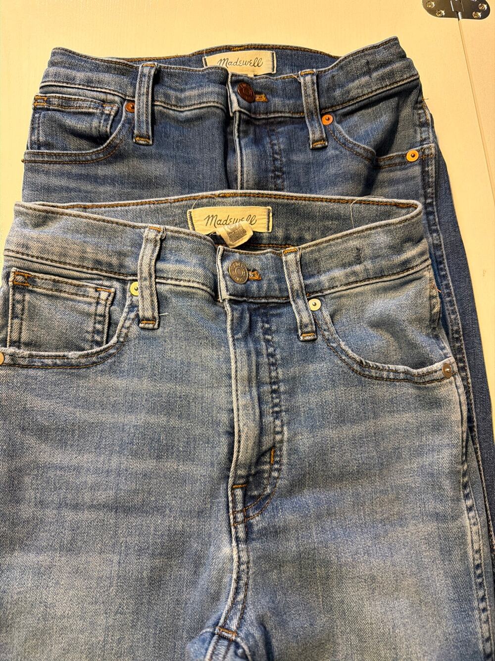 Ladies 2 Pair Bundle of Sz 23 inch Madewell jeans